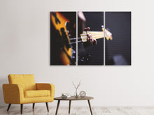 Laden Sie das Bild in den Galerie-Viewer, Leinwandbild 3-teilig Gitarrenspieler