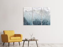 Laden Sie das Bild in den Galerie-Viewer, Leinwandbild 3-teilig Eis Kunst