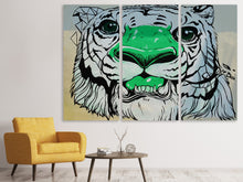 Laden Sie das Bild in den Galerie-Viewer, Leinwandbild 3-teilig Graffiti Tiger