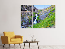 Laden Sie das Bild in den Galerie-Viewer, Leinwandbild 3-teilig Bergfluss