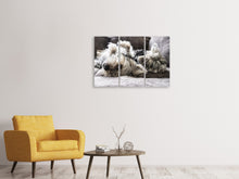 Laden Sie das Bild in den Galerie-Viewer, Leinwandbild 3-teilig 2 niedliche Hunde
