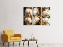 Laden Sie das Bild in den Galerie-Viewer, Leinwandbild 3-teilig Der Knoblauch XL