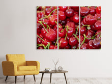 Laden Sie das Bild in den Galerie-Viewer, Leinwandbild 3-teilig Süsse Kirschen