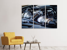 Laden Sie das Bild in den Galerie-Viewer, Leinwandbild 3-teilig Glänzender Motor