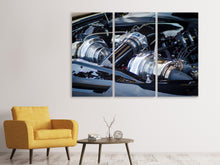 Laden Sie das Bild in den Galerie-Viewer, Leinwandbild 3-teilig Glänzender Motor