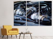Laden Sie das Bild in den Galerie-Viewer, Leinwandbild 3-teilig Glänzender Motor