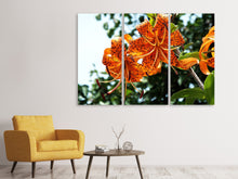 Laden Sie das Bild in den Galerie-Viewer, Leinwandbild 3-teilig Die wilden Tiger-Lilien