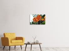 Laden Sie das Bild in den Galerie-Viewer, Leinwandbild 3-teilig Die wilden Tiger-Lilien