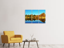 Laden Sie das Bild in den Galerie-Viewer, Leinwandbild 3-teilig Herbst Spiegelungen
