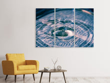 Laden Sie das Bild in den Galerie-Viewer, Leinwandbild 3-teilig Tropfen Kunst
