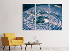 Laden Sie das Bild in den Galerie-Viewer, Leinwandbild 3-teilig Tropfen Kunst