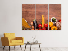 Laden Sie das Bild in den Galerie-Viewer, Leinwandbild 3-teilig Heute gibt es Pasta