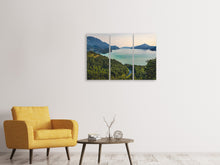Laden Sie das Bild in den Galerie-Viewer, Leinwandbild 3-teilig Beste Aussicht auf den Bergsee