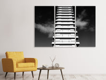 Laden Sie das Bild in den Galerie-Viewer, Leinwandbild 3-teilig Hochhaus sw