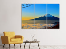 Laden Sie das Bild in den Galerie-Viewer, Leinwandbild 3-teilig Imposanter Fujisan