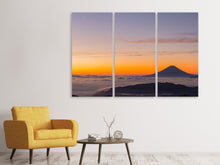 Laden Sie das Bild in den Galerie-Viewer, Leinwandbild 3-teilig Fujisan bei Sonnenuntergang