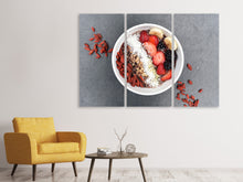 Laden Sie das Bild in den Galerie-Viewer, Leinwandbild 3-teilig Frühstück mit Obst