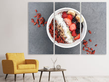 Laden Sie das Bild in den Galerie-Viewer, Leinwandbild 3-teilig Frühstück mit Obst