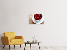Laden Sie das Bild in den Galerie-Viewer, Leinwandbild 3-teilig Eine Tasse Himbeeren