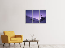 Laden Sie das Bild in den Galerie-Viewer, Leinwandbild 3-teilig Der Schneewanderer