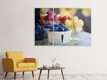 Laden Sie das Bild in den Galerie-Viewer, Leinwandbild 3-teilig Schalen mit Obst