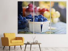 Laden Sie das Bild in den Galerie-Viewer, Leinwandbild 3-teilig Schalen mit Obst