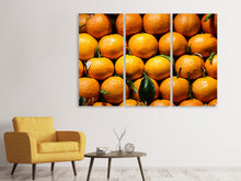Laden Sie das Bild in den Galerie-Viewer, Leinwandbild 3-teilig Frische Orangen