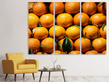 Laden Sie das Bild in den Galerie-Viewer, Leinwandbild 3-teilig Frische Orangen