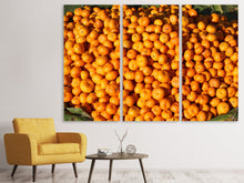 Laden Sie das Bild in den Galerie-Viewer, Leinwandbild 3-teilig Frische Mandarinen