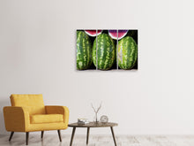Laden Sie das Bild in den Galerie-Viewer, Leinwandbild 3-teilig Wassermelonen
