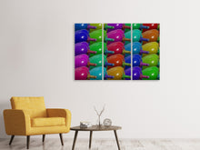 Laden Sie das Bild in den Galerie-Viewer, Leinwandbild 3-teilig Pop Art Paprika