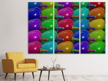 Laden Sie das Bild in den Galerie-Viewer, Leinwandbild 3-teilig Pop Art Paprika