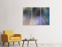 Laden Sie das Bild in den Galerie-Viewer, Leinwandbild 3-teilig Glas bunt satiniert