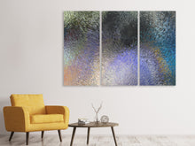 Laden Sie das Bild in den Galerie-Viewer, Leinwandbild 3-teilig Glas bunt satiniert
