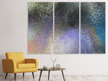 Laden Sie das Bild in den Galerie-Viewer, Leinwandbild 3-teilig Glas bunt satiniert