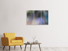 Laden Sie das Bild in den Galerie-Viewer, Leinwandbild 3-teilig Glas bunt satiniert