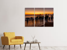 Laden Sie das Bild in den Galerie-Viewer, Leinwandbild 3-teilig Beruhigende Stimmung am Meer