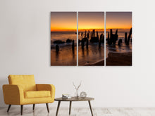 Laden Sie das Bild in den Galerie-Viewer, Leinwandbild 3-teilig Beruhigende Stimmung am Meer