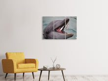 Laden Sie das Bild in den Galerie-Viewer, Leinwandbild 3-teilig Essenszeit für einen Delphin