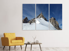 Laden Sie das Bild in den Galerie-Viewer, Leinwandbild 3-teilig Aiguille du Midi