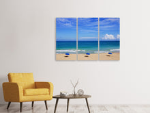 Laden Sie das Bild in den Galerie-Viewer, Leinwandbild 3-teilig Beste Strandlage