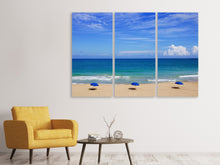 Laden Sie das Bild in den Galerie-Viewer, Leinwandbild 3-teilig Beste Strandlage
