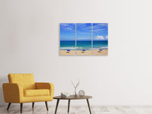 Laden Sie das Bild in den Galerie-Viewer, Leinwandbild 3-teilig Beste Strandlage
