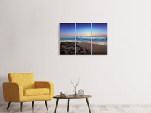 Laden Sie das Bild in den Galerie-Viewer, Leinwandbild 3-teilig Wilder Ozean