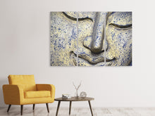 Laden Sie das Bild in den Galerie-Viewer, Leinwandbild 3-teilig Kopf eines Buddha in XXL
