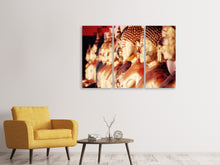 Laden Sie das Bild in den Galerie-Viewer, Leinwandbild 3-teilig Tempel in Bangkok