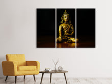 Laden Sie das Bild in den Galerie-Viewer, Leinwandbild 3-teilig Tempel Buddha