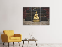 Laden Sie das Bild in den Galerie-Viewer, Leinwandbild 3-teilig Antiker Buddha