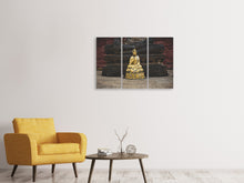 Laden Sie das Bild in den Galerie-Viewer, Leinwandbild 3-teilig Antiker Buddha