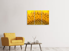 Laden Sie das Bild in den Galerie-Viewer, Leinwandbild 3-teilig Die Knospen der Sonnenblume in XXL